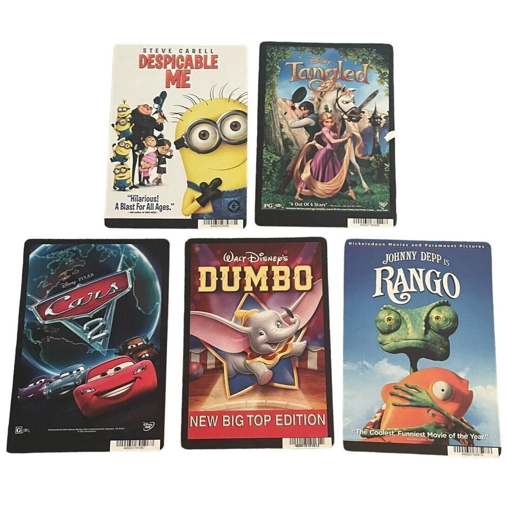 Kids Disney and Nickelodeon Blockbuster Video Backer Cards 5"X 8" Not Movies‎